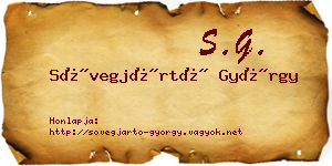 Sövegjártó György névjegykártya