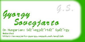 gyorgy sovegjarto business card